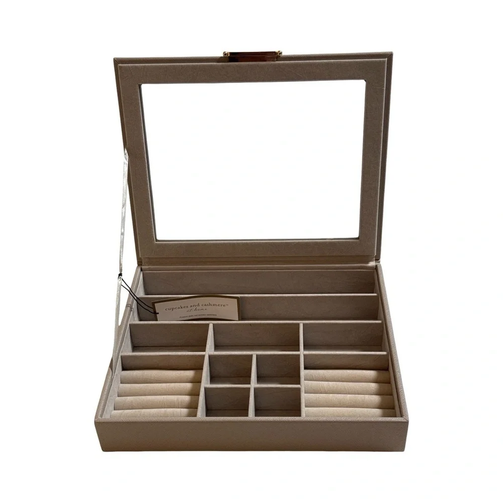cupcakes & cashmere Taupe Jewelry Organizer
